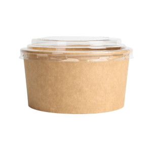 Bol para Ensalada Kraft con Tapa PET - 1000 ml - Lote de 300