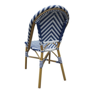 Silla de estilo parisino de ratán azul - Juego de 2 - Bolero