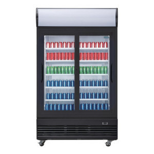 Vitrina refrigerada positiva para bebidas - Puertas correderas - 950 L - Polar