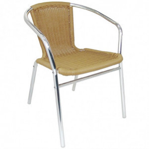 Fauteuils de ratán y aluminio - Lote de 2 - Reacondicionado