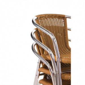 Fauteuils de ratán y aluminio - Lote de 2 - Reacondicionado