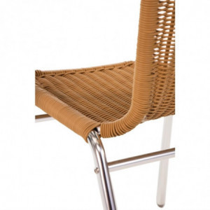 Fauteuils de ratán y aluminio - Lote de 2 - Reacondicionado