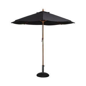 Black Round Parasol Ø 2.5 M - Bolero - Fourniresto