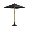 Parasol Negro Redondo Ø 2,5 M - Bolero - Fourniresto