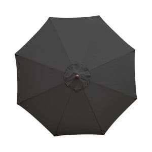 Parasol Negro Redondo Ø 2,5 M - Bolero - Fourniresto