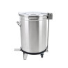 Stainless Steel Trash Can with Pedal - 50 L - Dynasteel