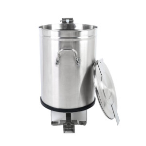 Cubo de basura de acero inoxidable con pedal - 50 L - Dynasteel