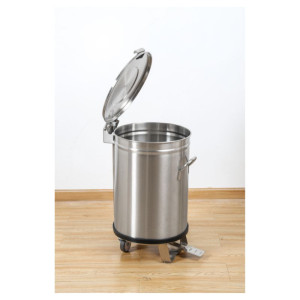 Stainless Steel Trash Can with Pedal - 50 L - Dynasteel