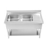 Plunge 2 Bins with Backsplash and Shelf - Robust and functional | Dynasteel