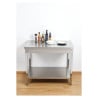 Mesa de Inox con Estante - P 600 mm - L 1000 mm - Dynasteel