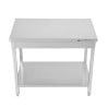 Mesa Inox 800x600 mm con Estante Inferior — Pro