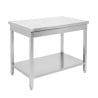 Mesa Inox 800x600 mm con Estante Inferior — Pro
