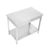 Mesa Inox 800x600 mm con Estante Inferior — Pro