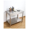 Mesa Inox 800x600 mm con Estante Inferior — Pro