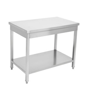 Stainless Steel Table with Shelf - D 600 mm - W 1400 mm - Dynasteel