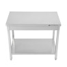 Mesa de Inox 1600 x 600 mm con Estante Inferior — AISI 201