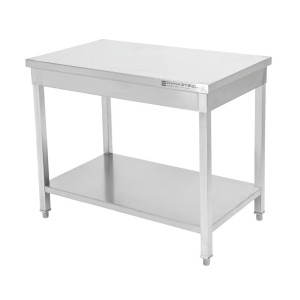 Stainless Steel Table with Shelf - D 600 mm - L 1600 mm - Dynasteel