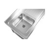 Fregadero 1 Cubeta con Respaldo y Estante - L 1000 x P 700 mm - Dynasteel