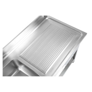 Fregadero 1 Cubeta con Respaldo y Estante - L 1000 x P 700 mm - Dynasteel