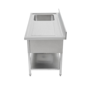 Fregadero 1 Cubeta con Respaldo y Estante - L 1000 x P 700 mm - Dynasteel