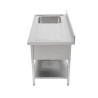Fregadero 1 Cubeta con Respaldo y Estante - L 1000 x P 700 mm - Dynasteel