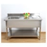 Plonge Inox 1 Bac Escurridor Derecho - L 1000 x P 600 mm