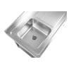 Plonge Inox 1 Bac Escurridor Derecho - L 1000 x P 600 mm
