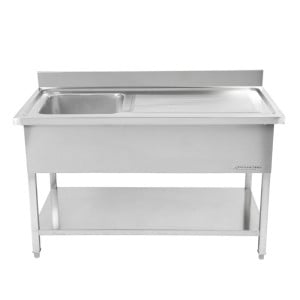Plonge Inox 1 Bac Escurridor Derecho - L 1000 x P 600 mm
