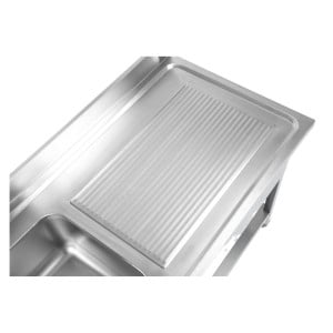 Fregadero 1 Cubeta con Respaldo y Estante - L 1200 x P 600 mm - Dynasteel