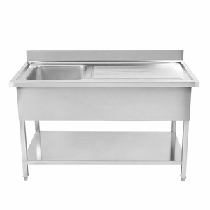 Fregadero 1 Cubeta con Respaldo y Estante - L 1200 x P 600 mm - Dynasteel