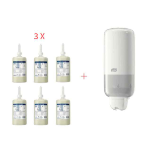 Starter Pack Distribuidor de Jabón Blanco y Jabón Líquido Suave