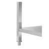 Mesa Inox 1000x600 mm Respaldo y Estante Inferior