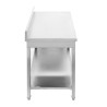 Mesa Inox 1000x600 mm Respaldo y Estante Inferior