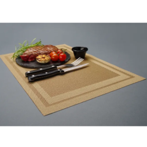 Juego de Manteles Individuales Beige en PVC - Lote de 6 | HENDI : ¡Protege y embellece tus mesas!