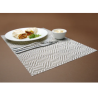 Set de Table Géométrique Argent en PVC - Lot de 6 (HENDI)Set de Table Géométrique Argent en PVC - L 450 mm x P 300 mm - Lot de