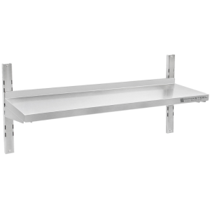 Stainless Steel Wall Shelf on Brackets - L 600 x D 300 mm - Dynasteel