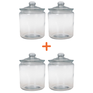 Bocal para Galletas - 3,8 L - Lote de 4 - Dynasteel