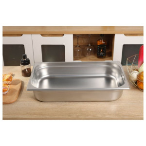 Bandeja gastronorm GN 1/1 de acero inoxidable - 14 L, profundidad 100 mm