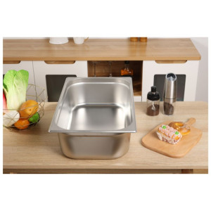 Bandeja gastronómica GN 1/1 de acero inoxidable - 150 mm de profundidad, 21 L - Dynasteel