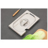 Tapa GN 1/4 Dynasteel de acero inoxidable para recipiente Gastronorm.