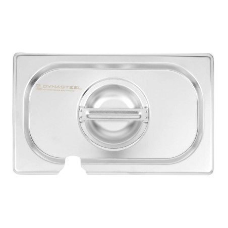 Tapa GN 1/4 Dynasteel de acero inoxidable para recipiente Gastronorm.