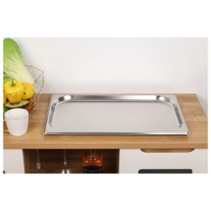 Bandeja gastronorm GN 1/1 de acero inoxidable Dynasteel - 2,5 L, Profundidad 20 mm