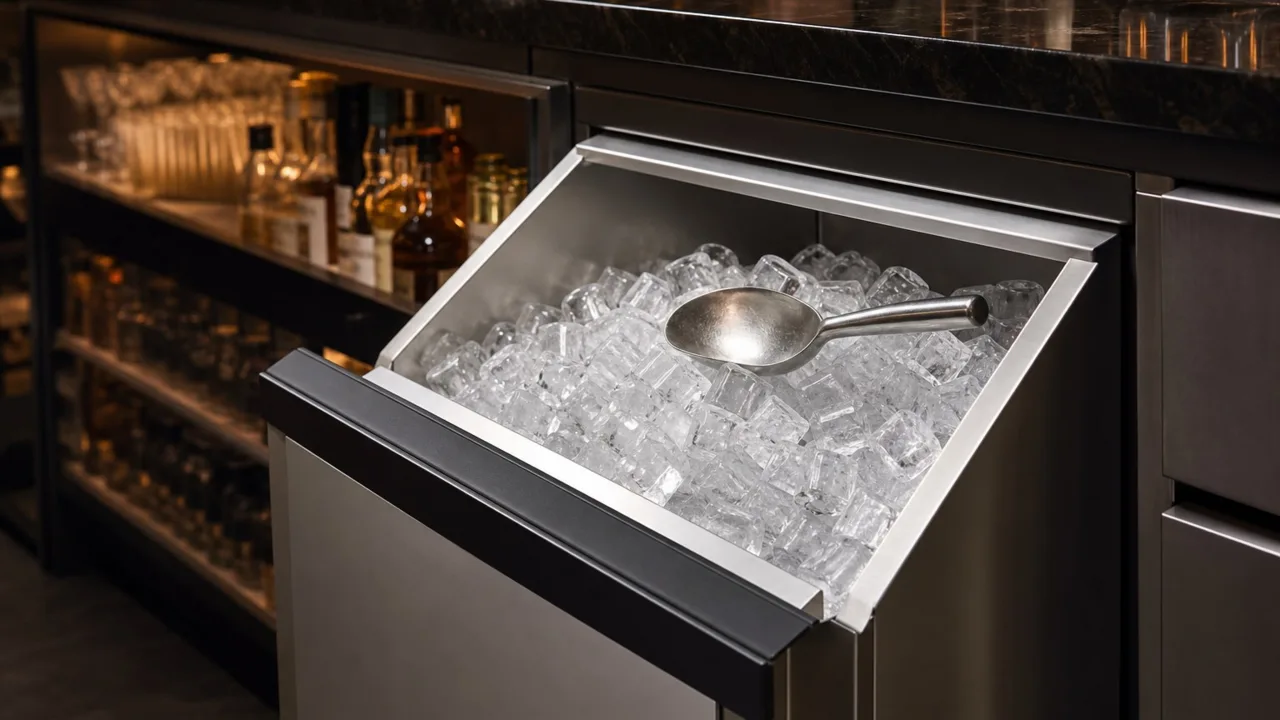 Máquina de hielo y hielo picado
