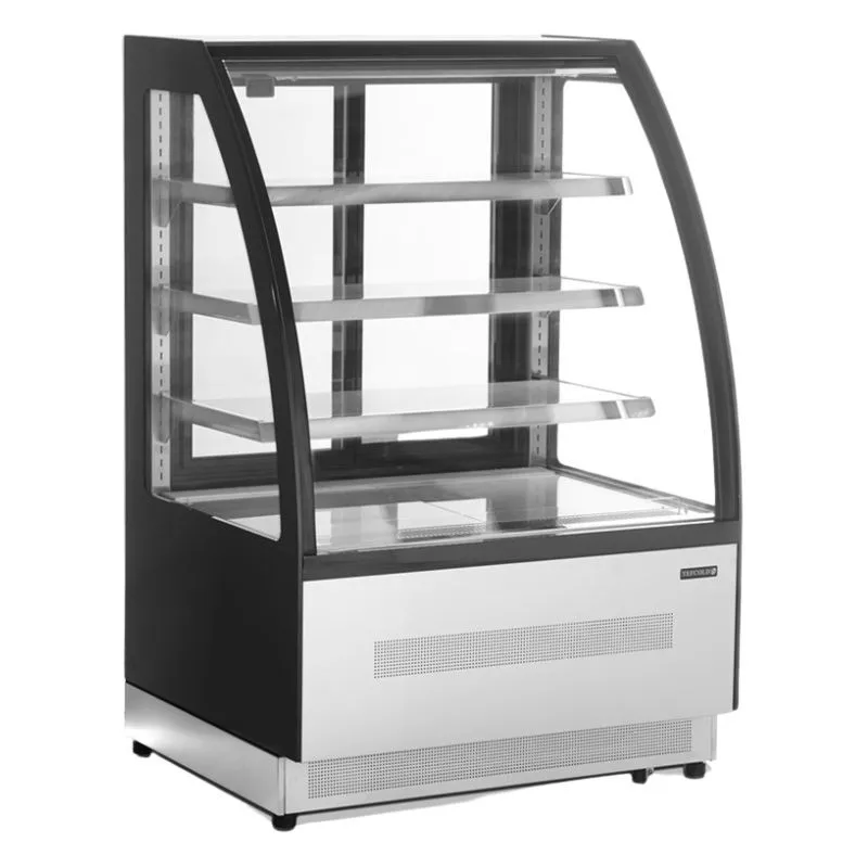Vitrina Refrigerada Mostrador 2 Puertas de Vidrio Negra - 158 L