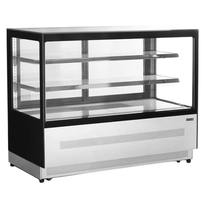 Vitrina Refrigerada Mostrador 2 Puertas de Vidrio Negra - 244 L