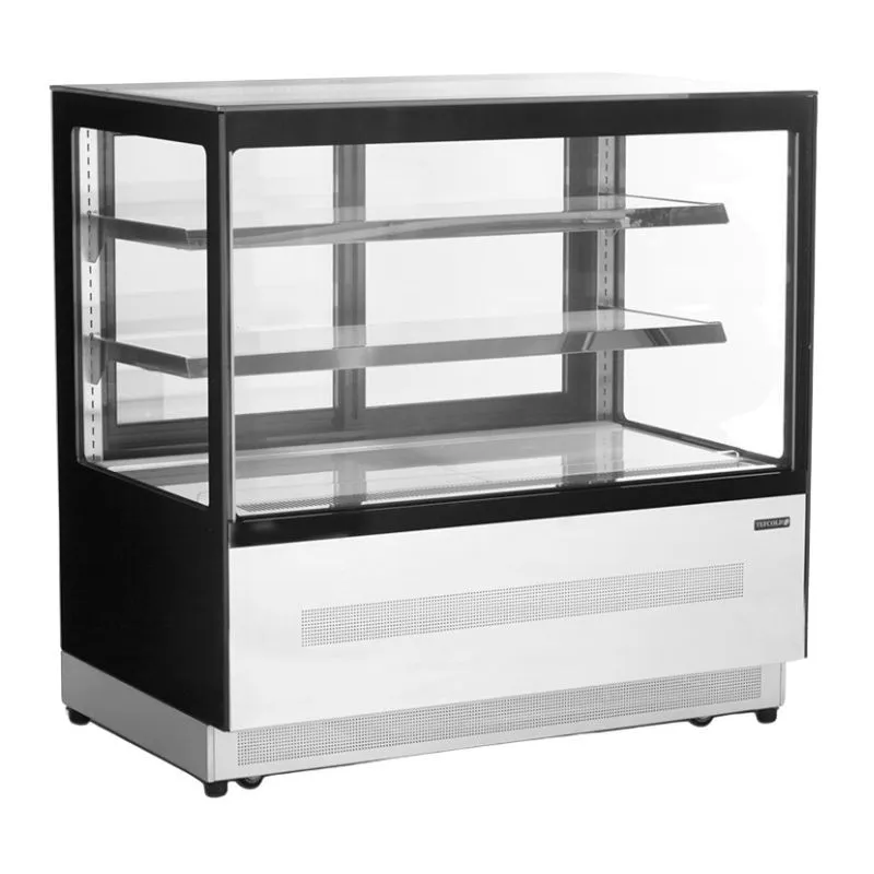 Vitrina Refrigerada Mostrador 2 Puertas de Vidrio Negra - 191 L