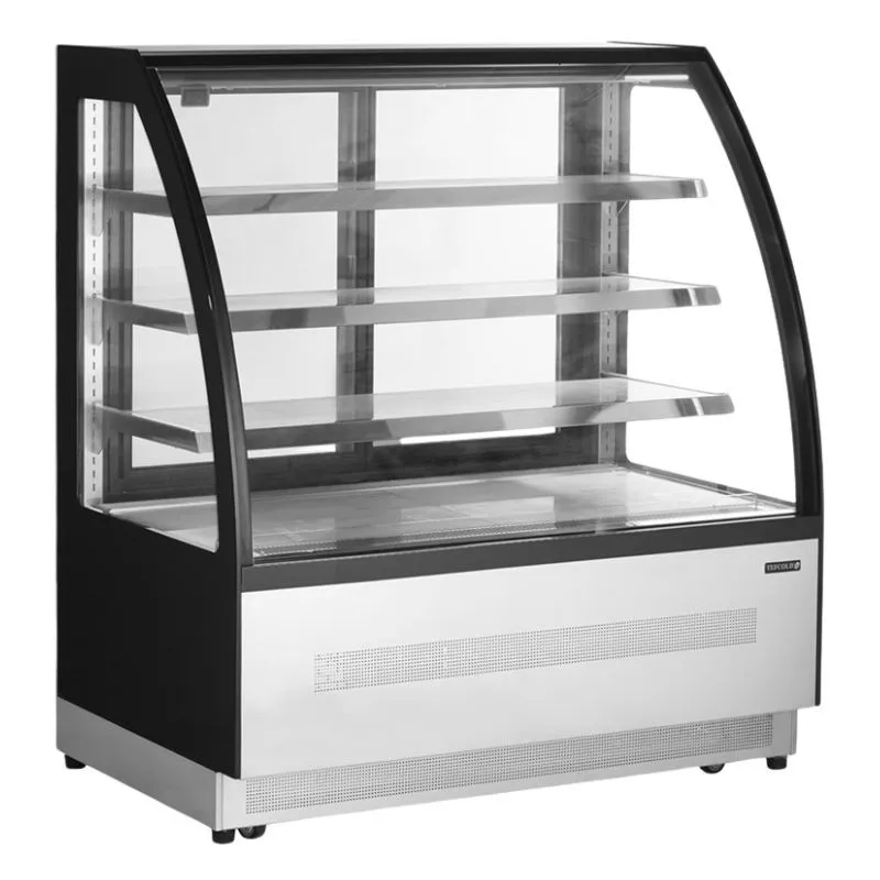 Vitrina Refrigerada Mostrador 2 Puertas de Vidrio Negra - 218 L