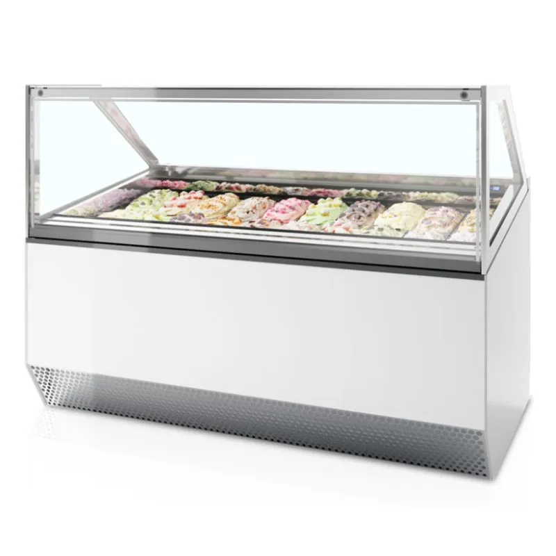 Vitrina de Helado Ventilada con Fachada Recta - 20 x 5 L