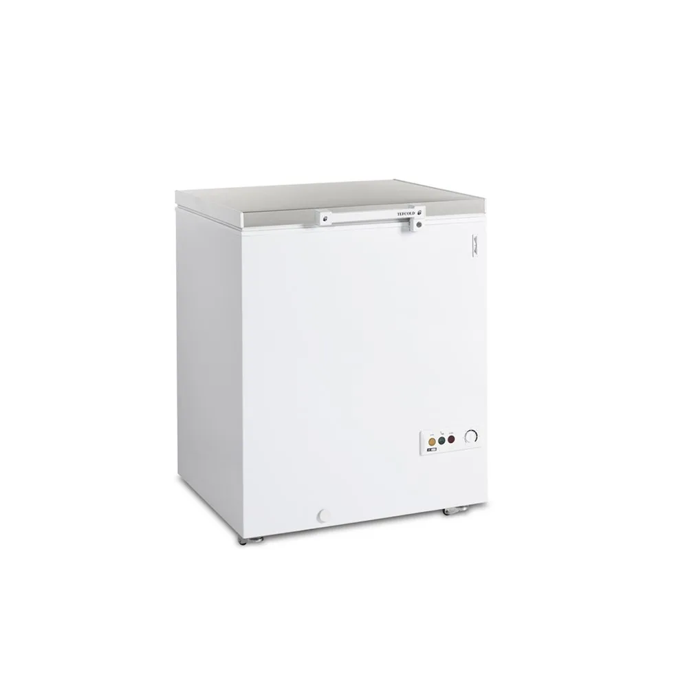 Congelador Arcón para Hielo con Tapa de Acero Inoxidable - 185 L