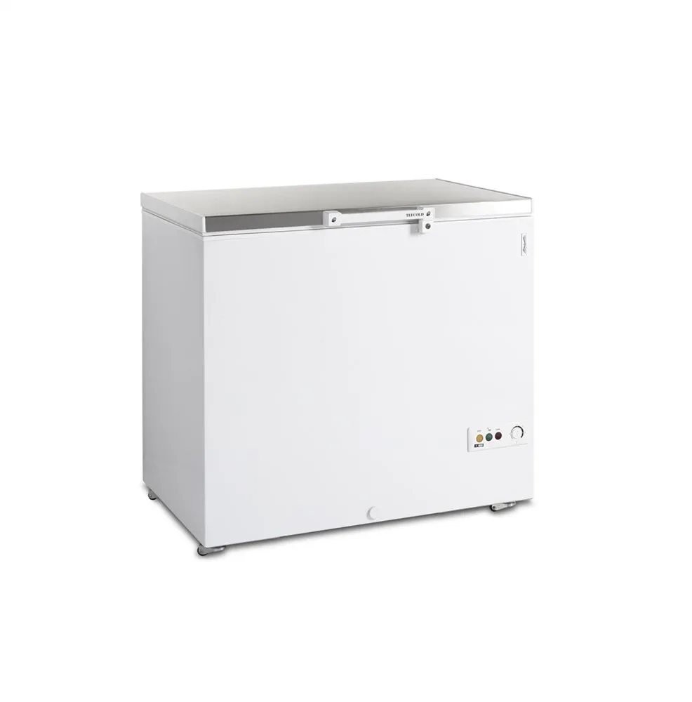 Congelador Arcón de Hielo con Tapa de Acero Inoxidable - 273 L